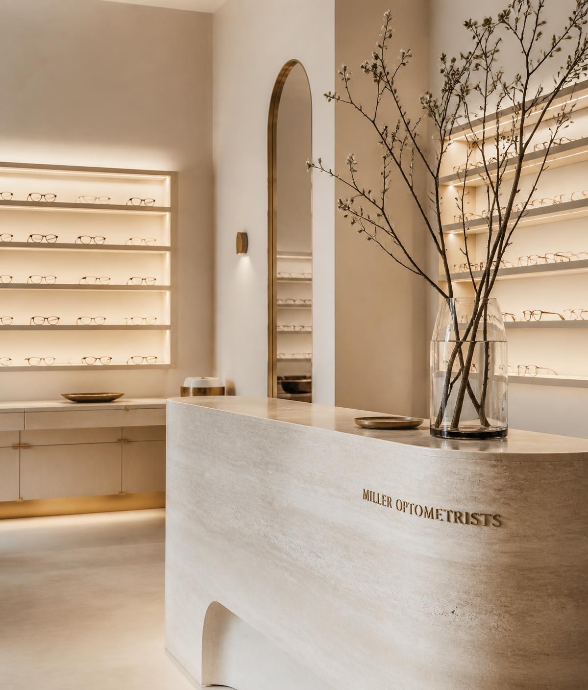 Interior of the Peekaboo Vision boutique optometry practice