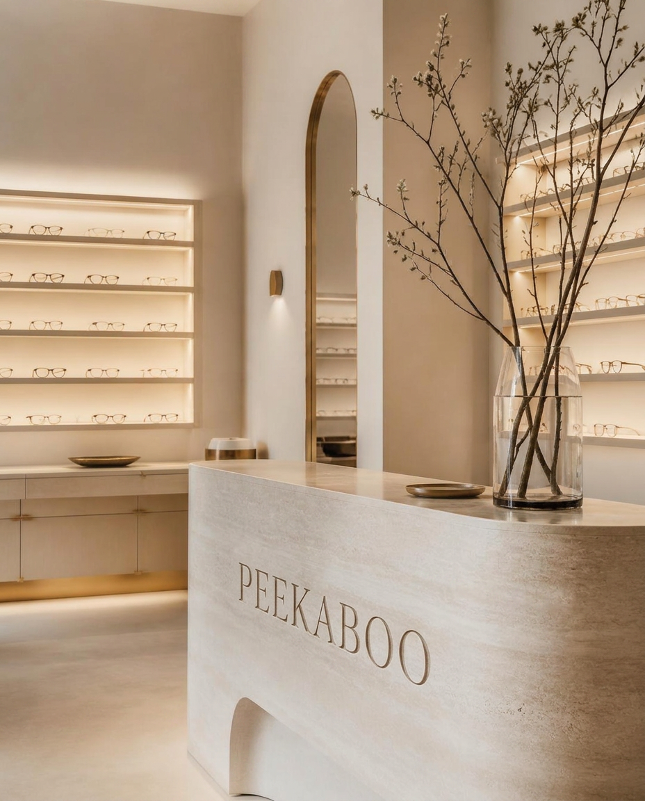 Interior of the Peekaboo Vision boutique optometry practice